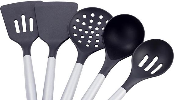 Набір кухонного приладдя Kamille Kitchen Utensils 5 аксесуарів на сталевий підставці | Зображення 1