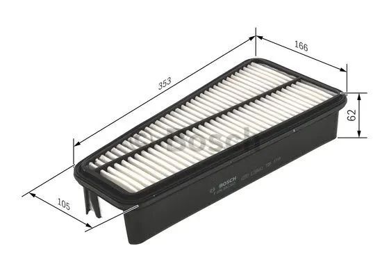 Фільтр повітряний TOYOTA (FAW), BOSCH (F026400302) | Зображення 7