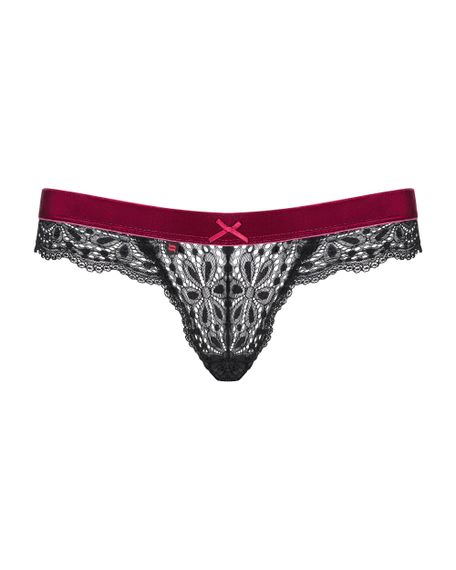 Трусики-стринги Obsessive Rossita Черный L/XL | Зображення 8
