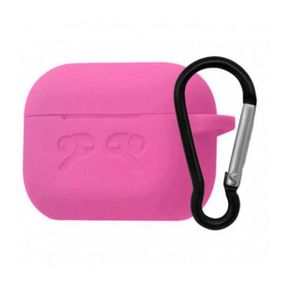 Чехол для airpods pro с карабином розовый
