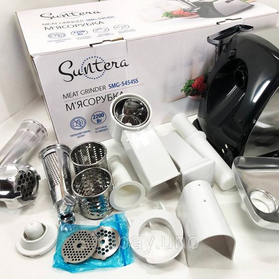 Мясорубка Suntera SMG-5454SS, Кухонная мясорубка, Мясорубка электрическая металл, Мясорубка-соковижималка | Зображення 7