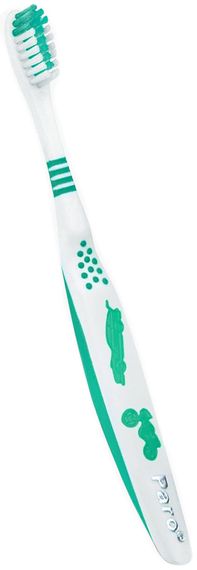 Дитяча зубна щітка paro® children toothbrush JUNIOR, зелена