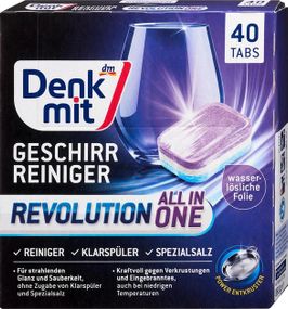 Таблетки для посудомийної машини Denkmit Revolution All in One (40 шт.)