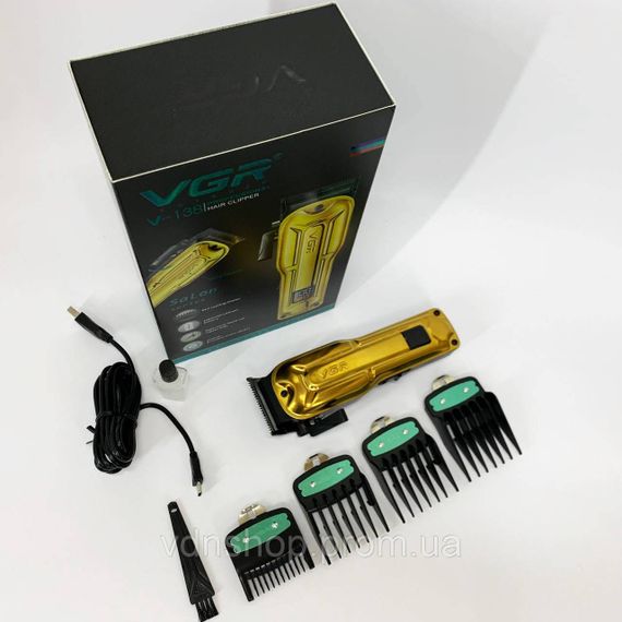Акумуляторна машинка для стрижки волосся з насадками VGR V-138, Професійна машинка для волосся UO-73 | Зображення 1