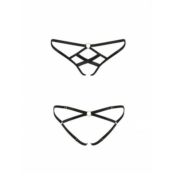 Трусики з стреп Passion Exclusive NICKY THONG L/XL, black | Зображення 4