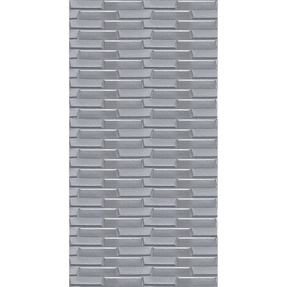 Самоклеюча 3D панель кладка срібло 3080x700x5мм SW-00001760