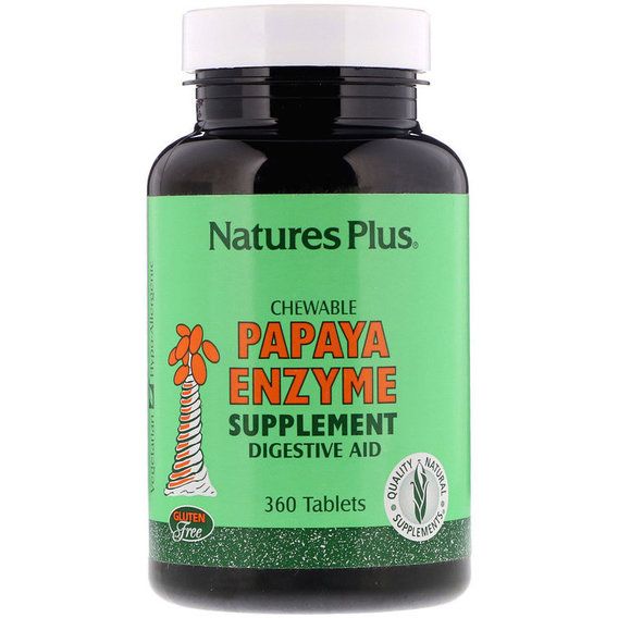 Комплекс для травлення Nature's Plus Chewable Papaya Enzyme Supplement 360 Tabs NAP-04462