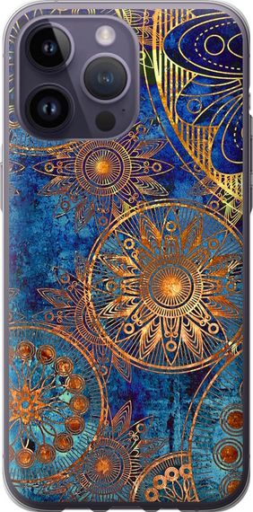 Чехол на iPhone 14 Pro Max Золотой узор "678u-2667-17620"