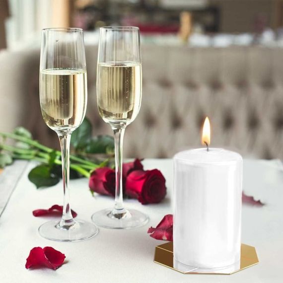 Свічка столова циліндр Bispol AURA Candles sw60/100-090 Білий | Зображення 3