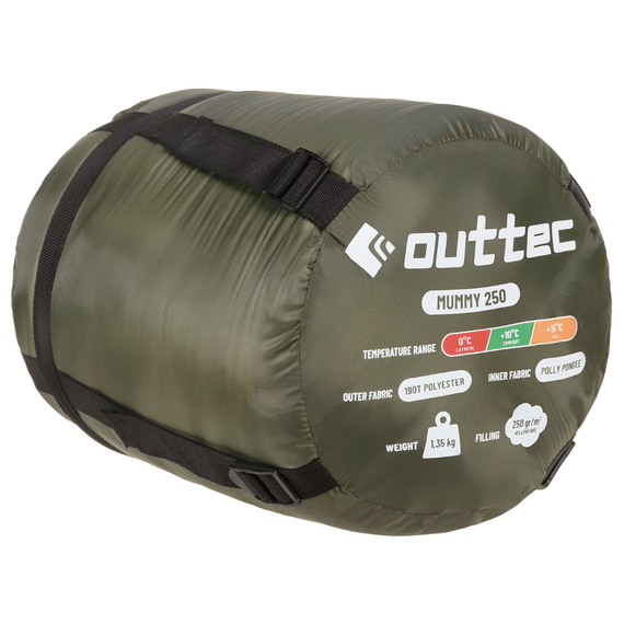 Спальний мішок кокон Outtec Mummy демісезон хакі | Зображення 3