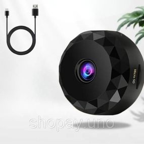 Мини-камера видеонаблюдения с Wi Fi / Портативная камера с микрофоном / Беспроводная мини-камера с магнитным креплением