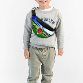 Сумка-бананка детская Тачки Молния Маквин с принтом ,32х15см,сумка для мальчика  через плечо (00149)