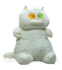 Мягкая игрушка "Толстый кот" K15215, 60 см Белый