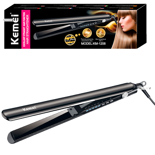 Компактный утюжок выпрямитель для волос с керамическим покрытием Kemei JB-KM-1208 | Зображення 2