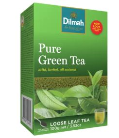 Чай зелений листовий Dilmah Green Tea, моночай, 100 г, без добавок
