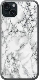 Чохол на iPhone 15 Plus Мармур білий із силікону FCh_019708