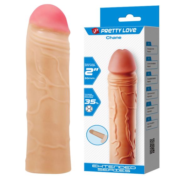 Насадка на член - Pretty Love Chane Penis Extender +2" Flesh sexstyle