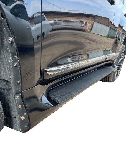 Бокові пороги GX-style (2 шт., алюміній) Білий колір для Toyota Land Cruiser Prado 150 | Зображення 6