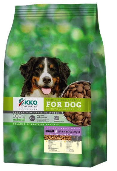 Сухой корм Экко гранула премиум для собак малых пород с курицей 5кг
