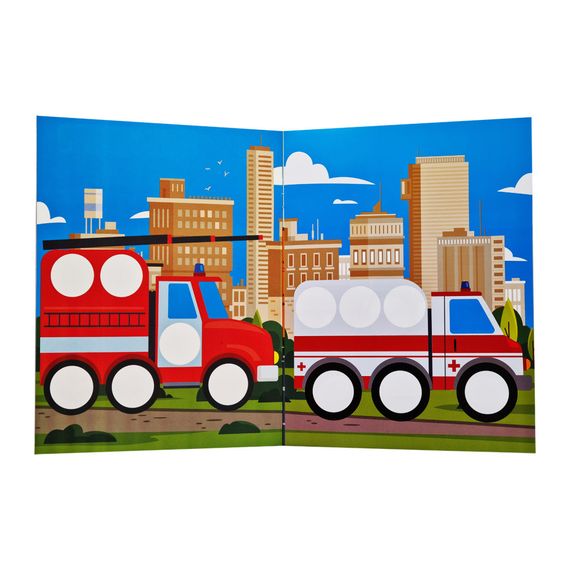 Развивающая книжка с наклейками "Авто" 403952 для самых маленьких | Зображення 1