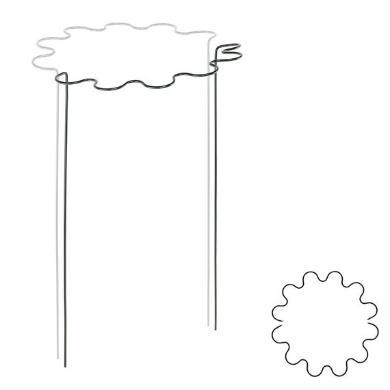 Хвиляста кільцева опора для рослин Bradas 1/2 кола, Ø 40 см, висота 55 см (TYRP4F4055) | Зображення 1