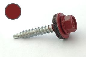 Саморіз покрівельний 4,8*35 DIN 7504K RAL 3011 для дерева (пач 50 шт.) (колір — коричнево-червоний) APRO SDS483530111