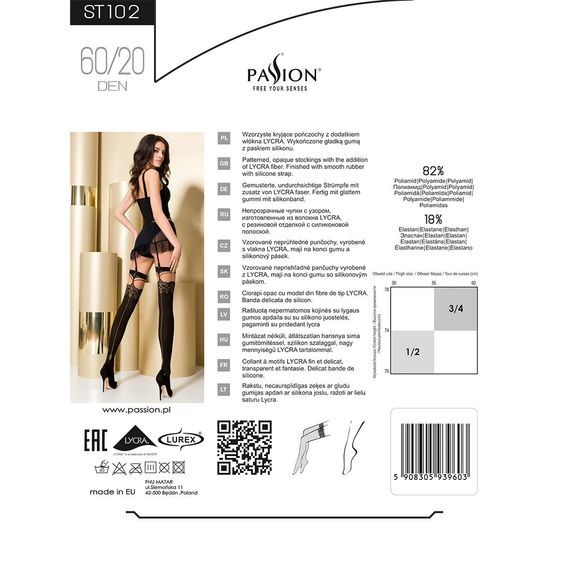 Чулки Passion ST102 3/4 nero | Зображення 6
