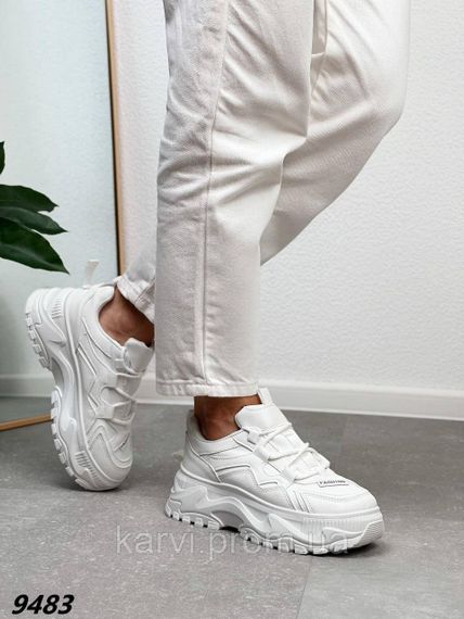 Кросівки на завищеній платформі з подвійною шнурівкою 25.5