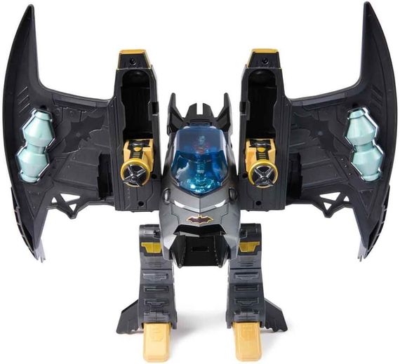 Бэтсамолет с фигурками Бэтмена и Супермена Оригинал DC Comics Metal Force Transforming Batwing 2-in-1 | Зображення 2