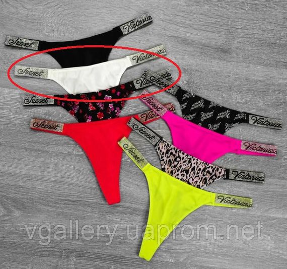 Женские кружевные стринги Виктория Сикрет со стразами, бикини стринги Victoria`s Secret, премиум качество