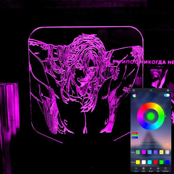 Акриловый светильник-ночник управление с телефона ДжоДжо 2 tty-n001933