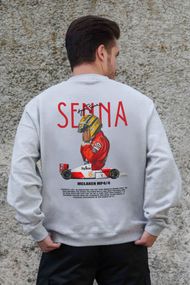 Утеплений оверсайз світшот на флісі з принтом Without Senna Gray