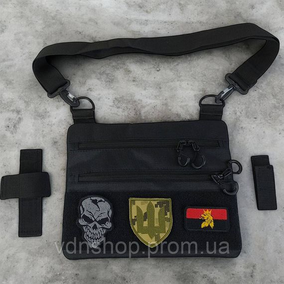 Качественная сумка-кобура, Сумка мужская тактическая сумка нагрудный тактическая слинг кобура XK-24 | Зображення 3