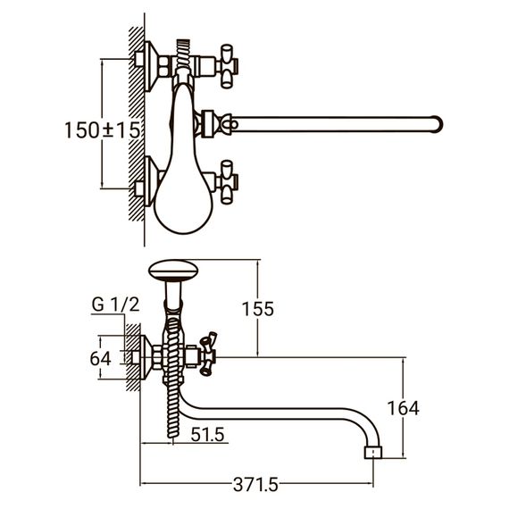Змішувач для ванни AQUATICA 9777220 | Зображення 1