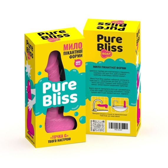 Крафтове мило-член із присоскою Pure Bliss MINI Pink, натуральне | Зображення 6