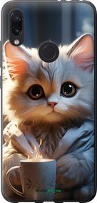 Чохол на Xiaomi Redmi Note 7 Білий кіт "5646u-1639-2448"