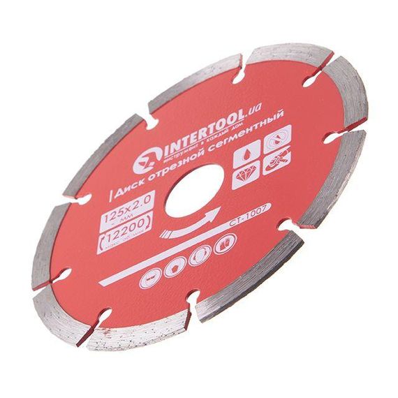 Диск відрізний сегментний 125 мм, алмазний 22-24% INTERTOOL CT-1007 | Зображення 2