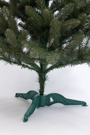 Штучна ялинка «Різдвяна ніч» 2 м – реалістична зелена ялинка з ПВХ, преміум-якість, на пластиковій підставці | Зображення 2