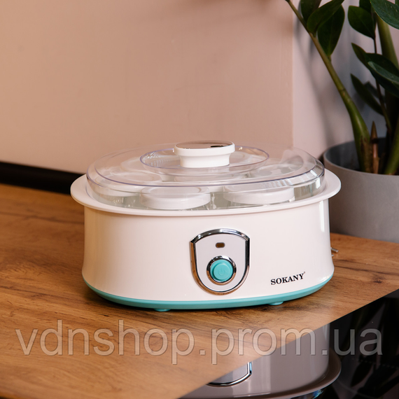 Йогуртница электрическая на 7 баночек по 180 (мл) аппарат для приготовления йогурта 20 Вт йогуртница с таймером для дома SK2304 | Зображення 6