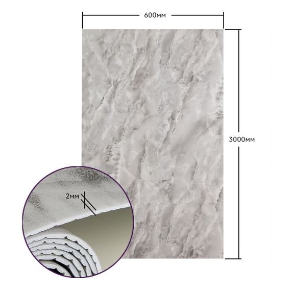 Самоклеюча стінова PET плитка у рулоні 600*3000*2mm SW-00001700 | Зображення 2