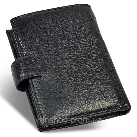 Черный мужской кошелек вертикального типа из натуральной кожи под документы Marco Coverna MC-5176-1 | Зображення 1