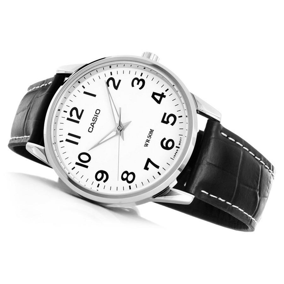 Годинники наручні чоловічі кварцові оригінальні Японія Casio Collection MTP-1303PL-7BVEF на шкіряному ремінці | Зображення 1