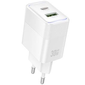 СЗУ Hoco CS112A Lounge PD30W+QC3.0 (1USB-A/1C) White