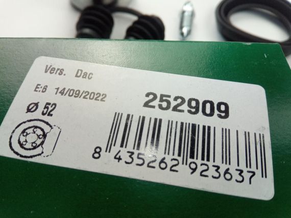 Ремкомплект супорту Lanos d 52 мм з поршнем, Frenkit (252909) к-т на 1 суппорт (93740250) | Зображення 1