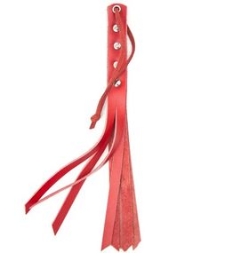 Флоггер DS Fetish mini leather flogger red