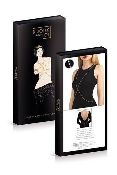 Сріблястий ланцюжок для бюста Bijoux Pour Toi – Elena Silver зі стразами | Зображення 2