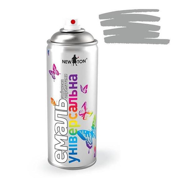 Емаль аерозольна NEW TON Універсальна, сріблястий (RAL 9006), 400 мл | Зображення 2