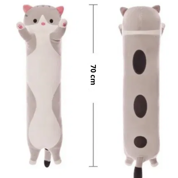 Плюшева іграшка подушка кот батон антистрес 70 см, дитяча м'яка іграшка, подушка обіймашка знижка | Зображення 1