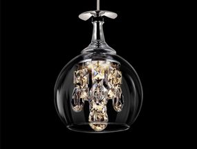 Люстра світлодіодна підвісна LED світильник для квартири на стелю лед 26998 Хром 30-150х14х14 см.