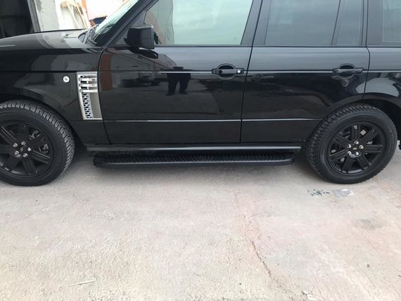 Бокові пороги Tayga Black (2 шт., алюміній) для Range Rover III L322 2002-2012 рр | Зображення 4